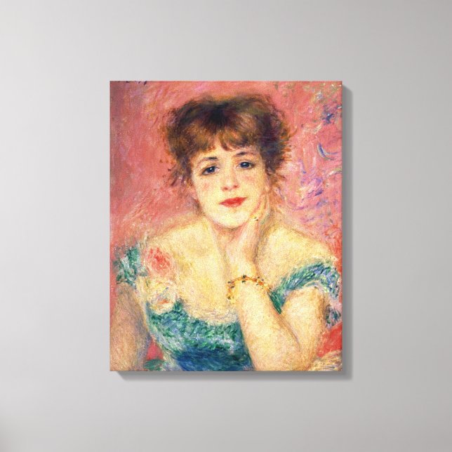Pierre A Renoir | Portrait von Jeanne Samary Leinwanddruck (Vorderseite)
