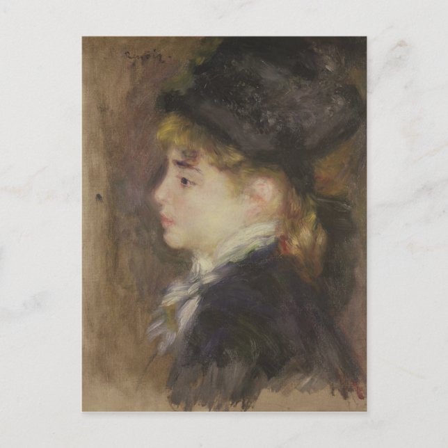 Pierre A Renoir | Portrait von Margot Postkarte (Vorderseite)