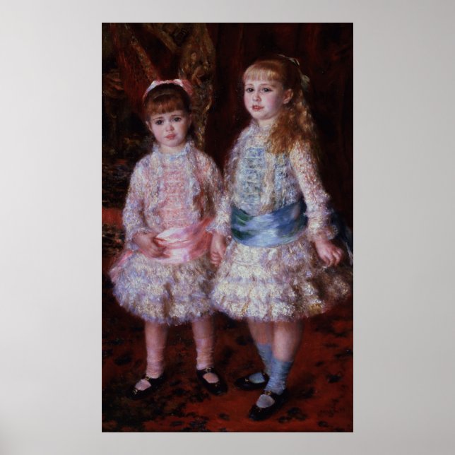 Pierre A Renoir | Rosa und Blau Poster (Vorne)