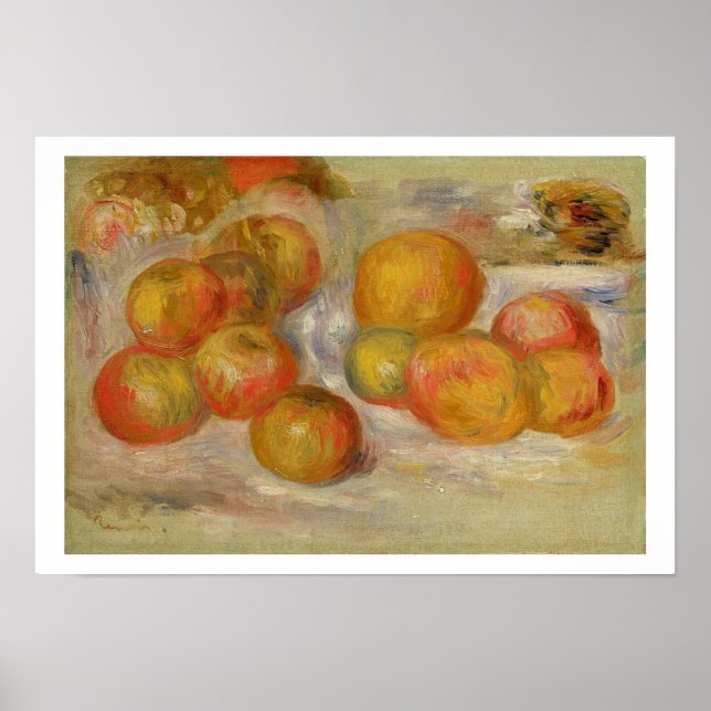 Pierre A Renoir | Stillleben mit Äpfeln Poster (Vorne)