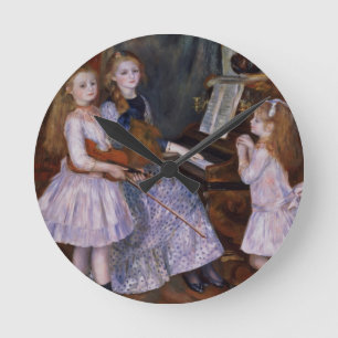 Pierre A Renoir The Daughters of Catulle Mendes Runde Wanduhr