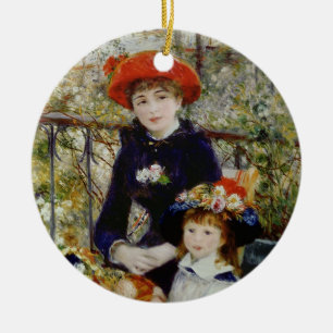 Pierre A Renoir Zwei Schwestern oder auf der Ter Keramik Ornament