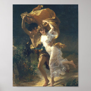 Pierre Auguste beschützt den Sturm 1880 Poster