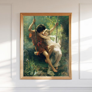 Pierre Auguste Cot Springtime Primavera Romantik Poster