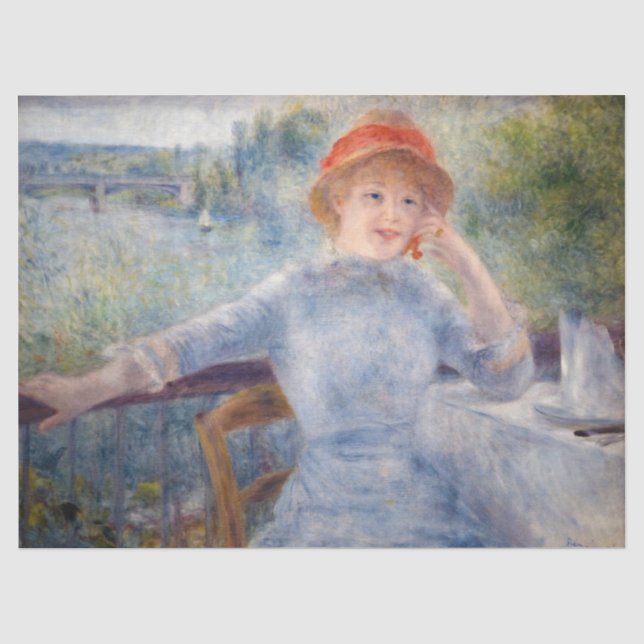Pierre Auguste Renoir - Alphonsine Fournaise Seidenpapier (Vorderseite)