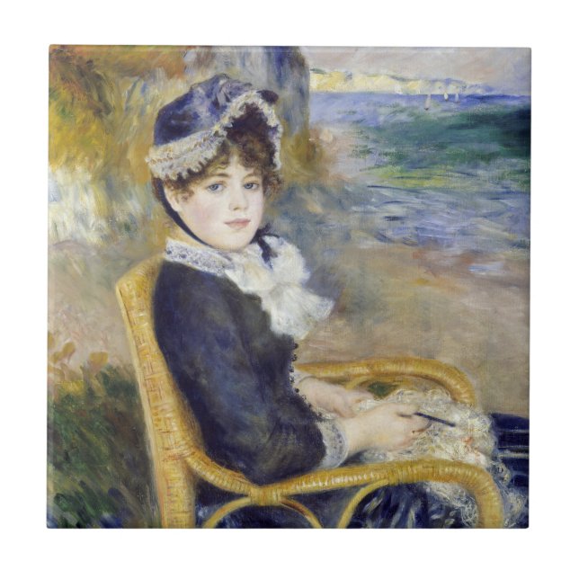 Pierre-Auguste Renoir - Am Meer Fliese (Vorderseite)