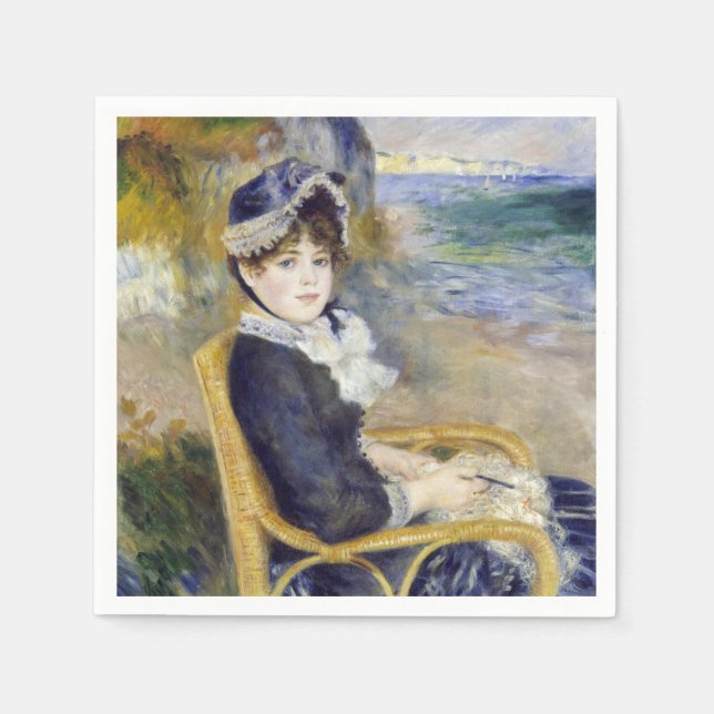 Pierre-Auguste Renoir - Am Meer Serviette (Vorderseite)