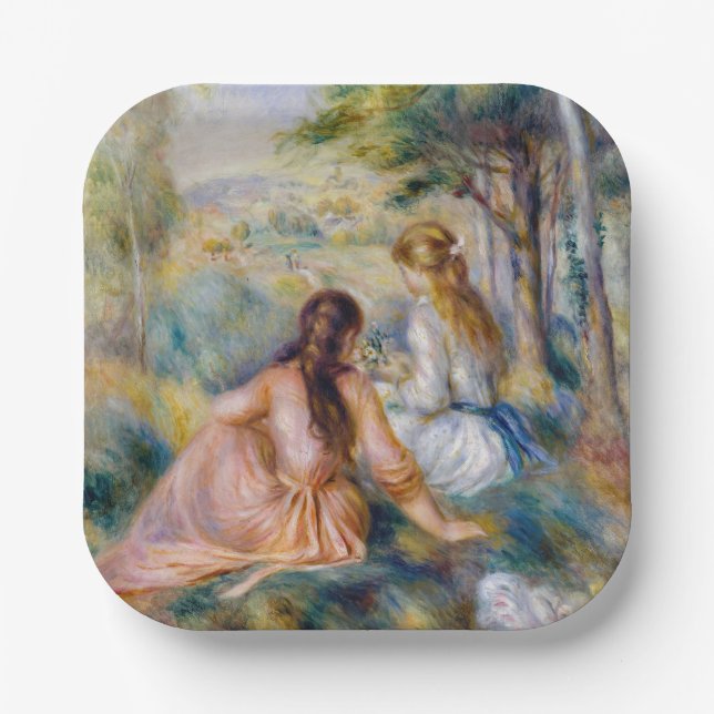 Pierre-Auguste Renoir - Auf der Wiese Pappteller (Vorderseite)