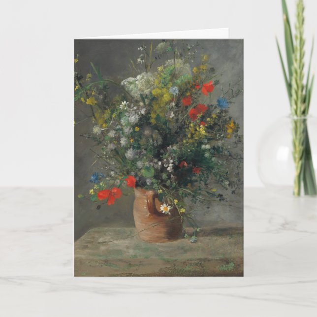 Pierre-Auguste Renoir - Blume in einer Vase 1866 Karte (Vorderseite)