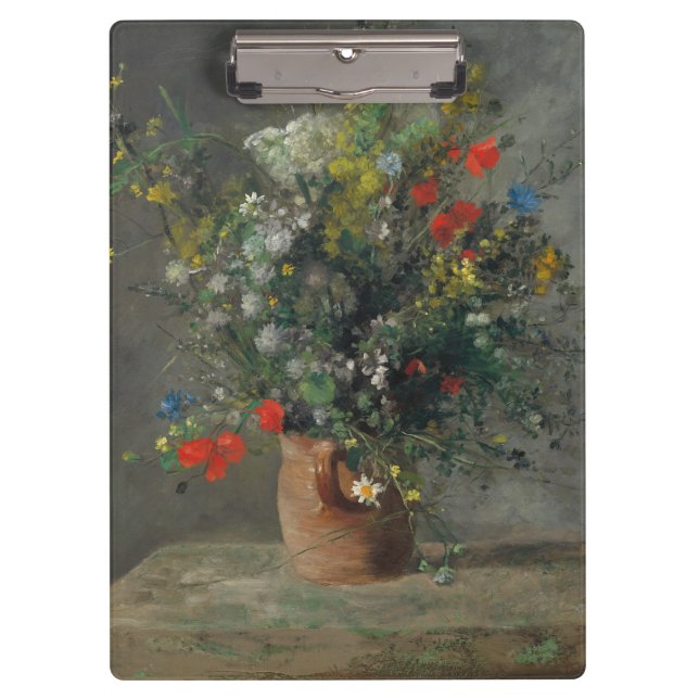 Pierre-Auguste Renoir - Blume in einer Vase 1866 Klemmbrett (Vorderseite)