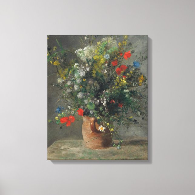 Pierre-Auguste Renoir - Blume in einer Vase 1866 Leinwanddruck (Vorderseite)