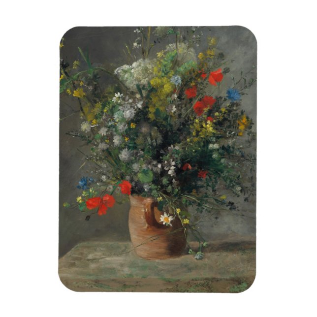 Pierre-Auguste Renoir - Blume in einer Vase 1866 Magnet (Vertikal)