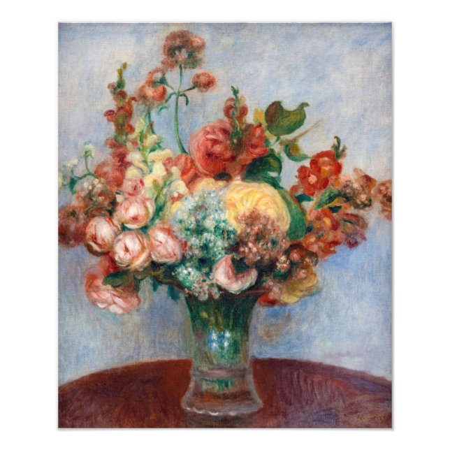 Pierre-Auguste Renoir - Blume in einer Vase Fotodruck (Vorne)