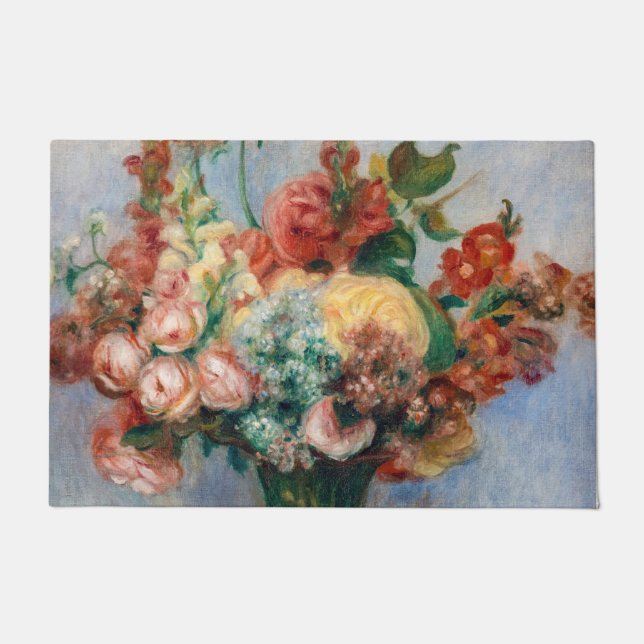 Pierre-Auguste Renoir - Blume in einer Vase Fußmatte (Vorderseite)