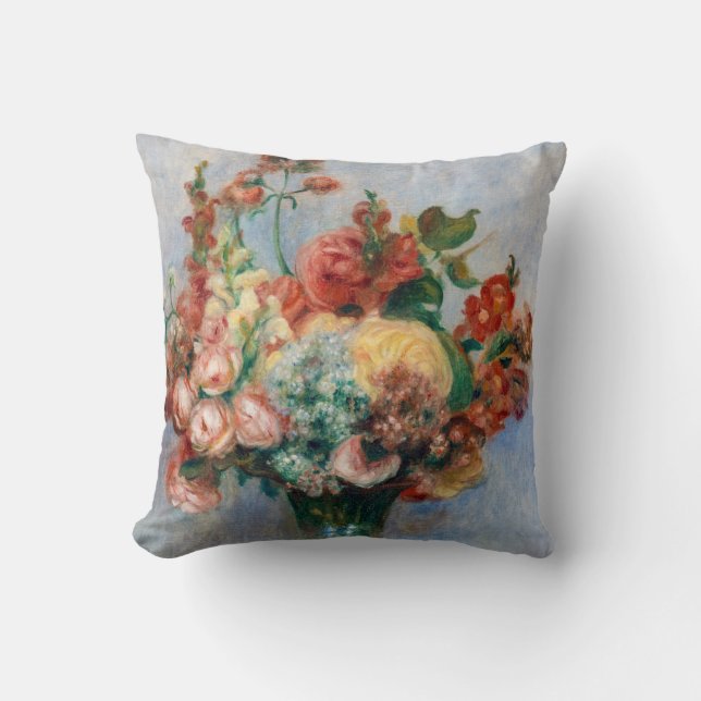 Pierre-Auguste Renoir - Blume in einer Vase Kissen (Vorderseite)
