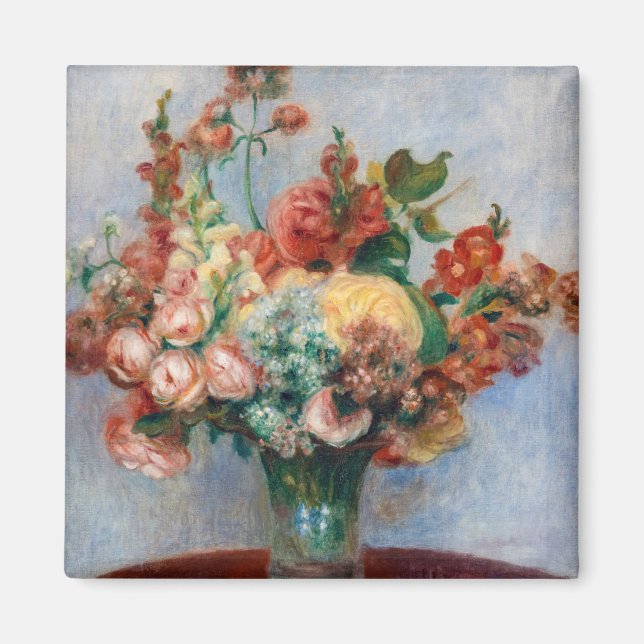 Pierre-Auguste Renoir - Blume in einer Vase Magnet (Vorne)
