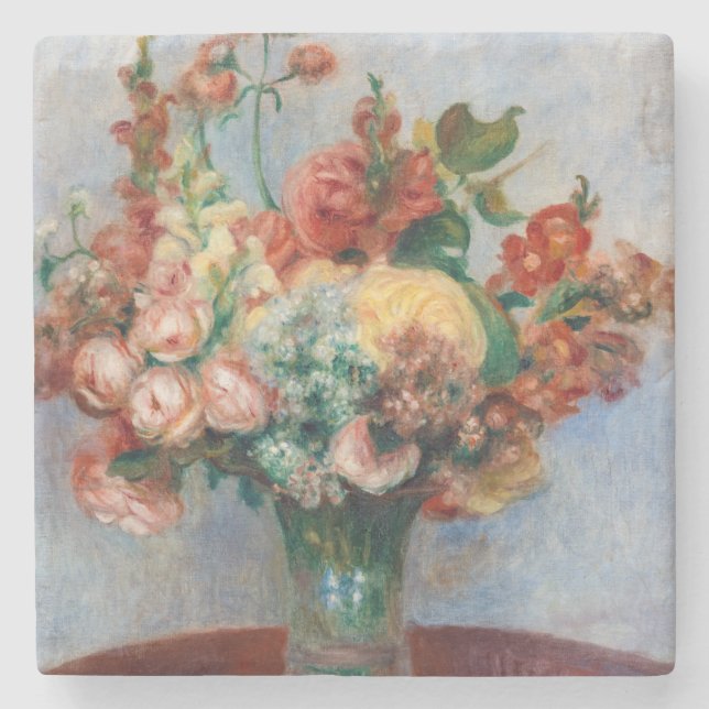 Pierre-Auguste Renoir - Blume in einer Vase Steinuntersetzer (Vorderseite)