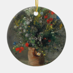 Pierre-Auguste Renoir - Blumen in einer Vase 1866 Keramik Ornament