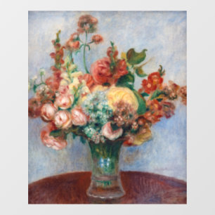 Pierre-Auguste Renoir - Blumen in einer Vase Fensteraufkleber