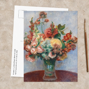 Pierre-Auguste Renoir - Blumen in einer Vase Postkarte