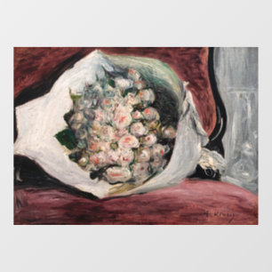 Pierre-Auguste Renoir - Blumenstrauß in einer Loge Fensteraufkleber