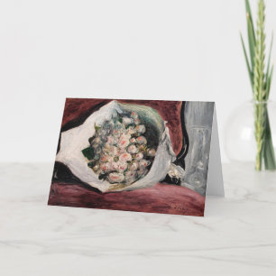 Pierre-Auguste Renoir - Blumenstrauß in einer Scha Karte