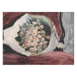 Pierre-Auguste Renoir - Blumenstrauß in einer Scha Tischdecke