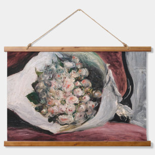 Pierre-Auguste Renoir - Blumenstrauß in einer Scha Wandteppich Mit Holzrahmen