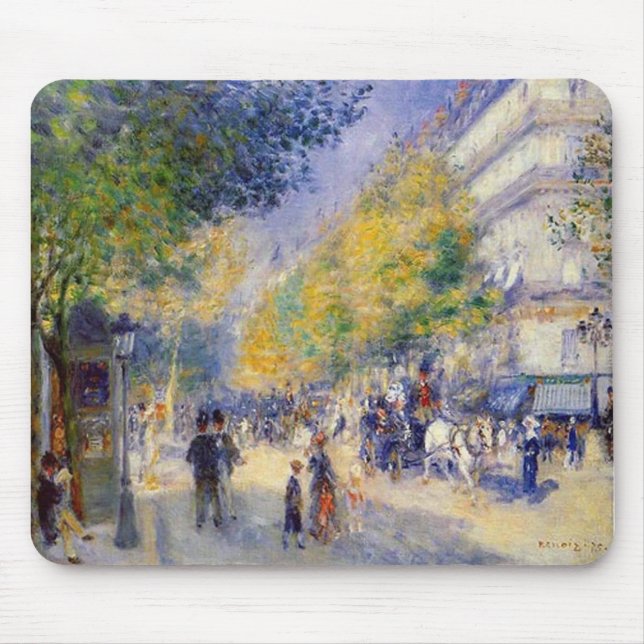 Pierre Auguste Renoir - Boulivards von Paris Mousepad (Vorne)