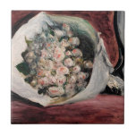 Pierre-Auguste Renoir - Bouquet in einer Box Fliese<br><div class="desc">Bouquet in a Box at the Opera / Bouquet dans une loge - Pierre-Auguste Renoir,  1878-80</div>