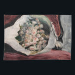 Pierre-Auguste Renoir - Bouquet in einer Box Geschirrtuch<br><div class="desc">Bouquet in a Box at the Opera / Bouquet dans une loge - Pierre-Auguste Renoir,  1878-80</div>