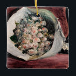 Pierre-Auguste Renoir - Bouquet in einer Box Keramikornament<br><div class="desc">Bouquet in a Box at the Opera / Bouquet dans une loge - Pierre-Auguste Renoir,  1878-80</div>