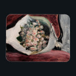 Pierre-Auguste Renoir - Bouquet in einer Box Magnet<br><div class="desc">Bouquet in a Box at the Opera / Bouquet dans une loge - Pierre-Auguste Renoir,  1878-80</div>