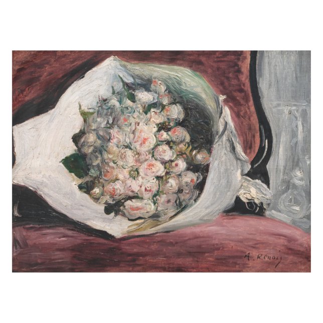 Pierre-Auguste Renoir - Bouquet in einer Box Tischdecke (Vorderseite (Horizontal))