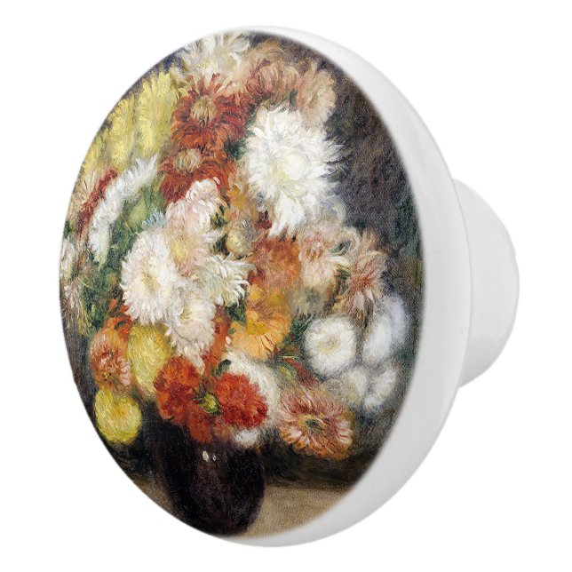 Pierre-Auguste Renoir Bouquet von Chrysanthemen Keramikknauf (Rechts)