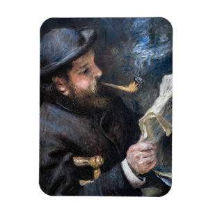 Pierre-Auguste Renoir - Claude Monet beim Lesen Magnet