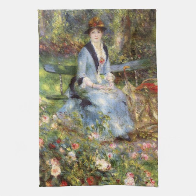Pierre-Auguste Renoir - Dans les Rose Geschirrtuch (Vertikal)
