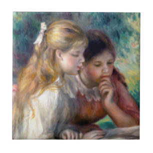Pierre-Auguste Renoir - Das Lesen Fliese