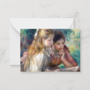 Pierre-Auguste Renoir - Das Lesen Mitteilungskarte