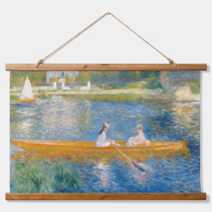 Pierre-Auguste Renoir - Der Skiff Wandteppich Mit Holzrahmen