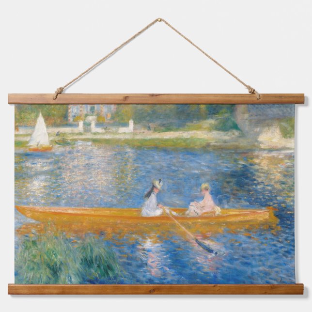 Pierre-Auguste Renoir - Der Skiff Wandteppich Mit Holzrahmen (Vorne)