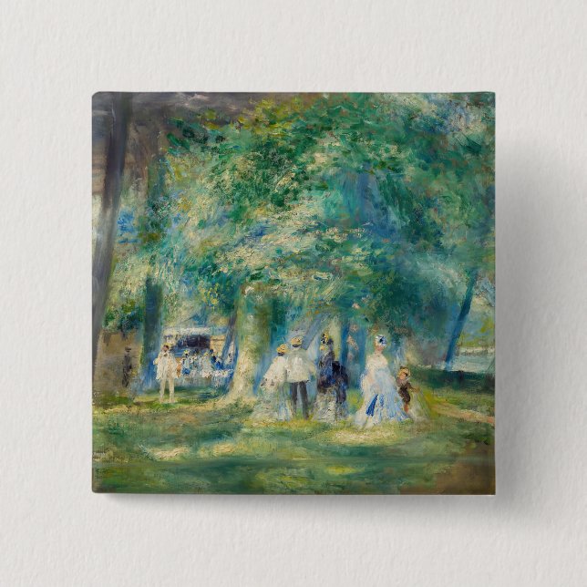 Pierre-Auguste Renoir - Die Party in Saint-Cloud Button (Vorderseite)
