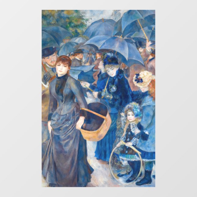 Pierre-Auguste Renoir - Die Umbrellas Fensteraufkleber (Blatt)