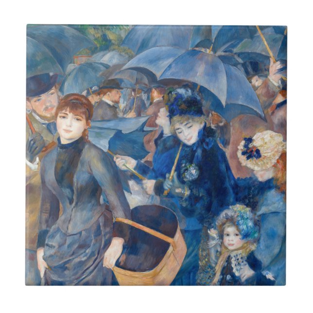 Pierre-Auguste Renoir - Die Umbrellas Fliese (Vorderseite)