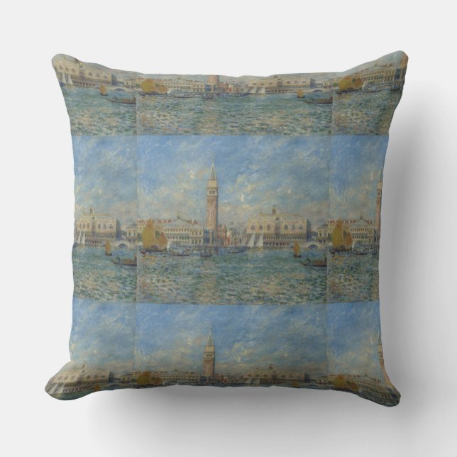 Pierre Auguste Renoir Doges Palace Venice Italien Kissen (Vorderseite)