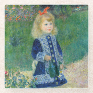 Pierre-Auguste Renoir - Ein Mädchen mit einer Gieß Glasuntersetzer