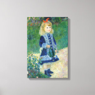 Pierre-Auguste Renoir - Ein Mädchen mit einer Gieß Leinwanddruck