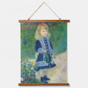 Pierre-Auguste Renoir - Ein Mädchen mit einer Gieß Wandteppich Mit Holzrahmen