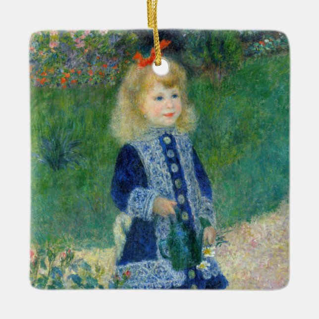 Pierre-Auguste Renoir - Ein Mädchen mit einer Wass Keramikornament (Vorderseite)