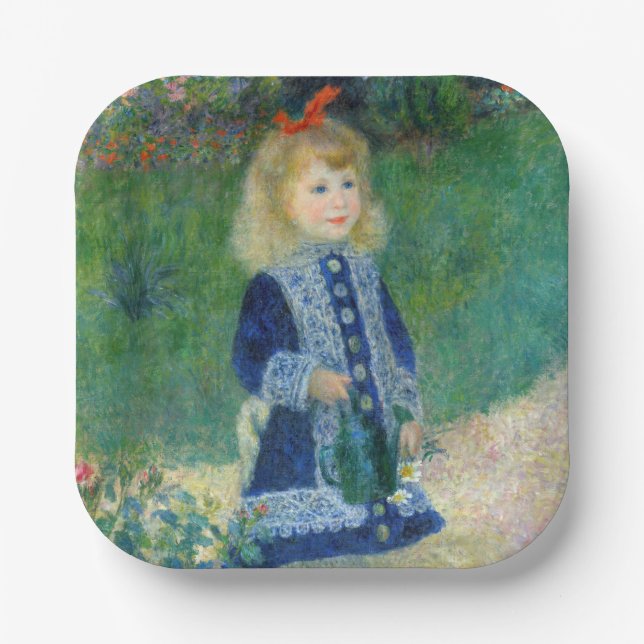 Pierre-Auguste Renoir - Ein Mädchen mit einer Wass Pappteller (Vorderseite)